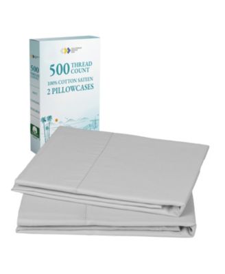 500 Thread Count Cotton 2 Piece Pillowcases, King Size