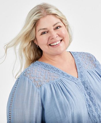 style-co-plus-size-mixed-print-split-neck-top-created-for-macys - Sweet TnT  Magazine