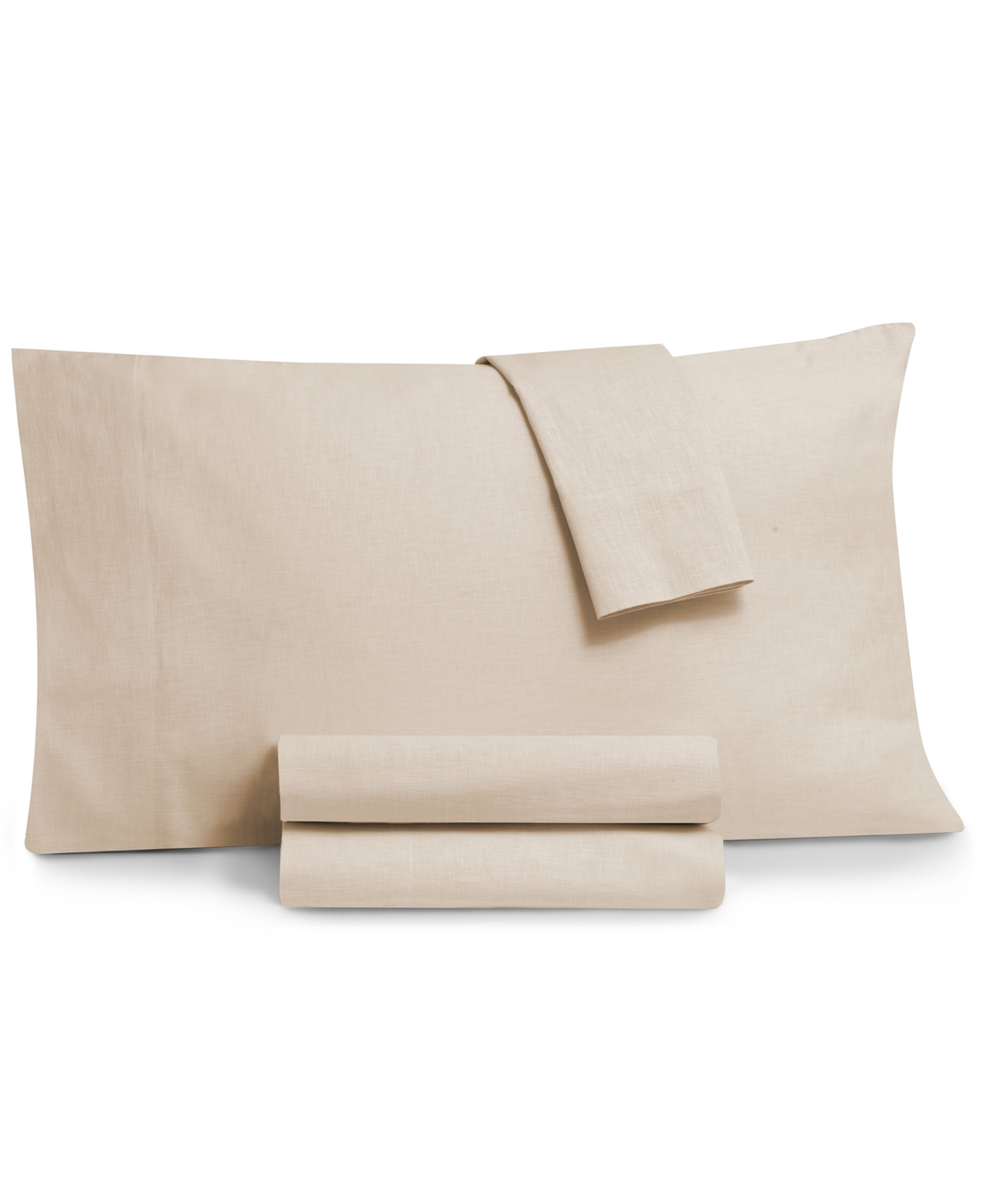 Tranquil Home Cotton Linen Look 4-pc. Sheet Set, King In Natural