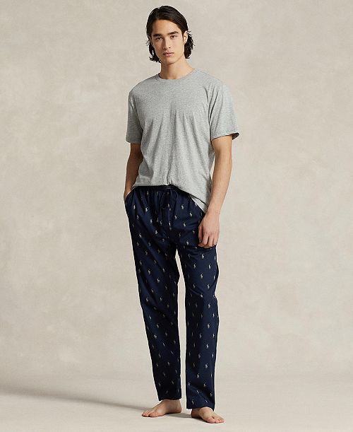 alfani Polo Ralph Lauren Men's Cotton Jersey Sleep Shirt & Polo Player Pajama Pants Men's Fashion & Accessories