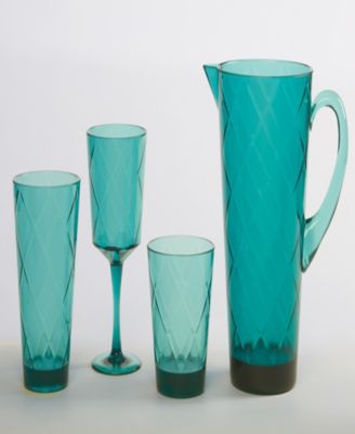 Teal Diamond Acrylic 8-Pc. All-Purpose Goblet Set