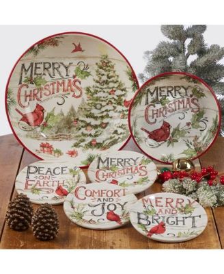 Evergreen Christmas 4 Piece Soup Bowl