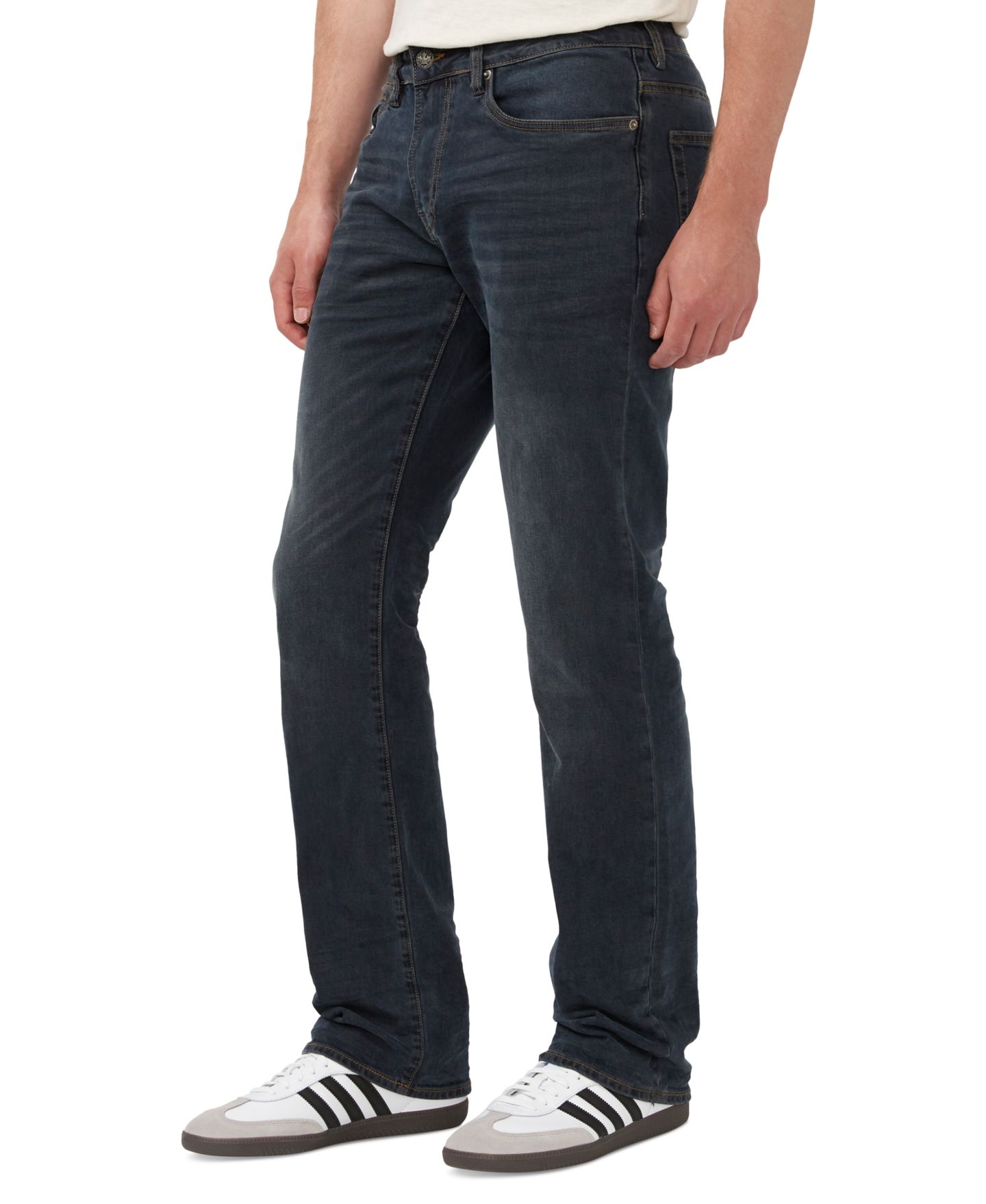 Мужские джинсы Buffalo David Bitton Relaxed Straight Driven, цвет: Тёмный индиго — фото 4