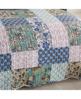 3 Piece Printed Quilt Bedspread Set Bedding Coverlet Set Queen Size B026