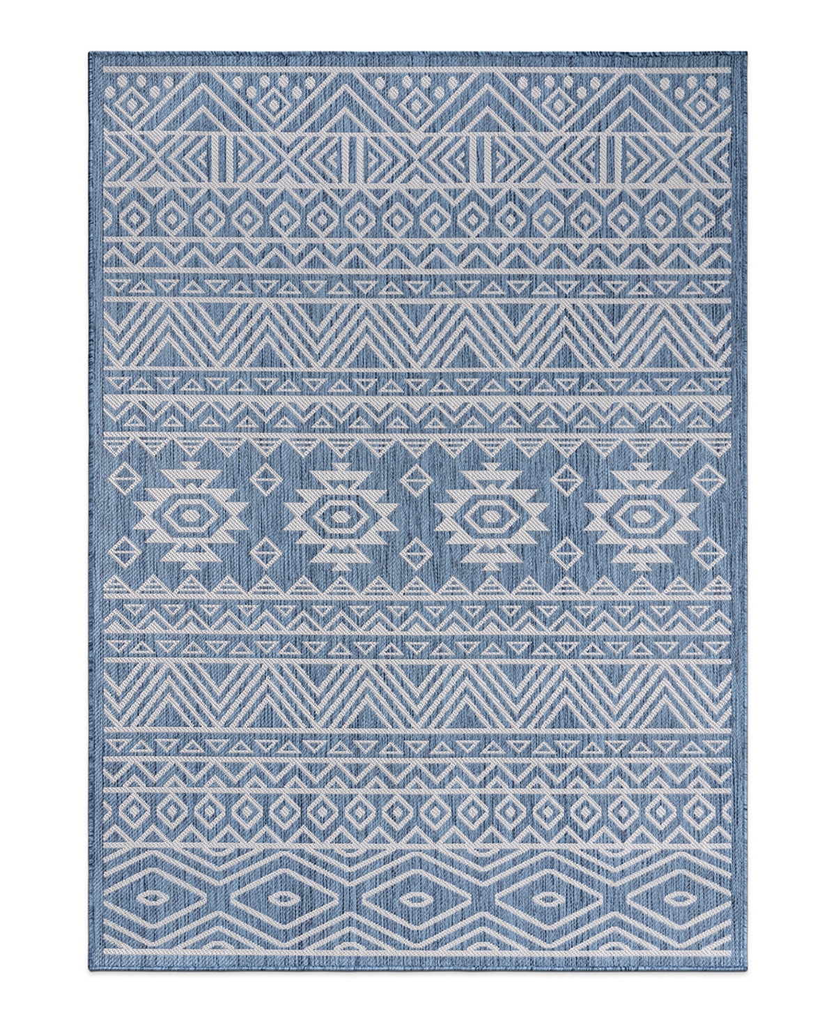 Main Street Rugs Bays Outdoor 124 5' X 7' Area Rug In Blue