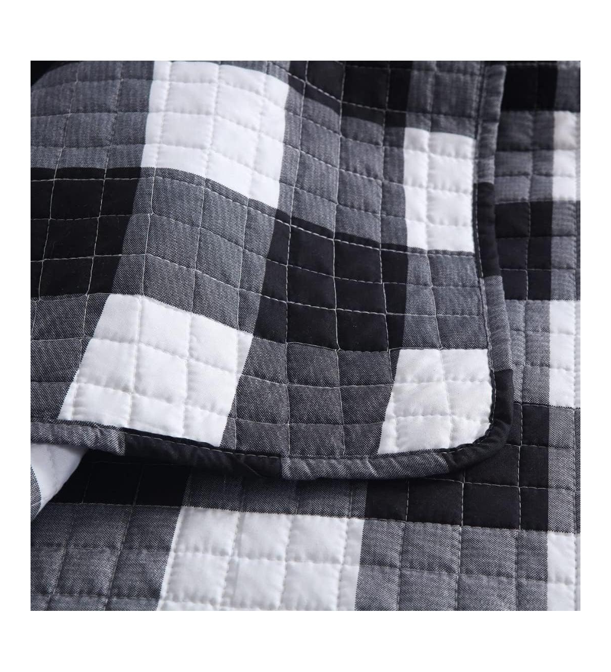 MarCielo 3 Piece Buffalo Quilt Bedspread Set Bedding Coverlet Set B020 -