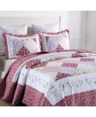 3 Piece Printed Quilt Set Bedspread Set B028 - King