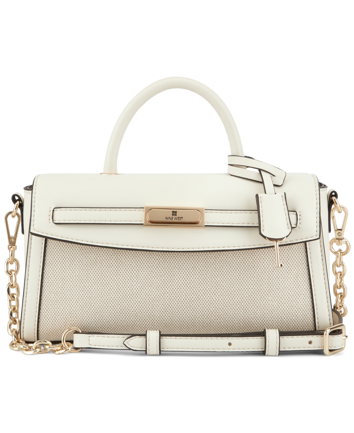 Nine West Dax Small Crossbody Flap Bag In Natural,cream
