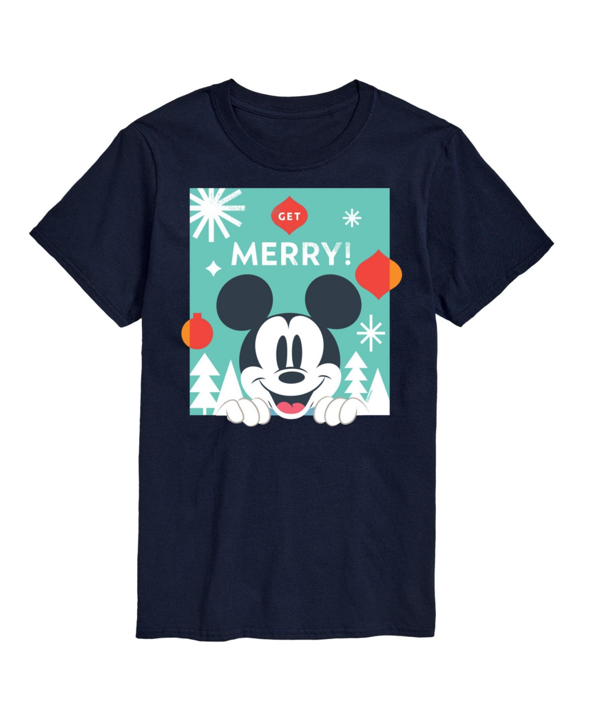 Airwaves Men's Disney Holiday Short Sleeves T-shirt In Navy