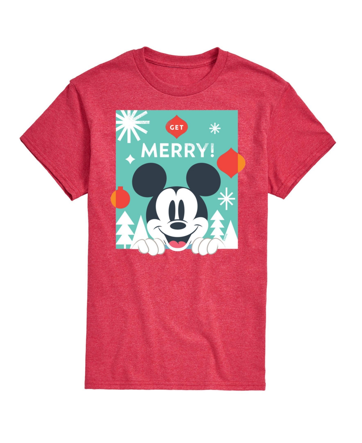 Airwaves Men's Disney Holiday Short Sleeves T-shirt In Red