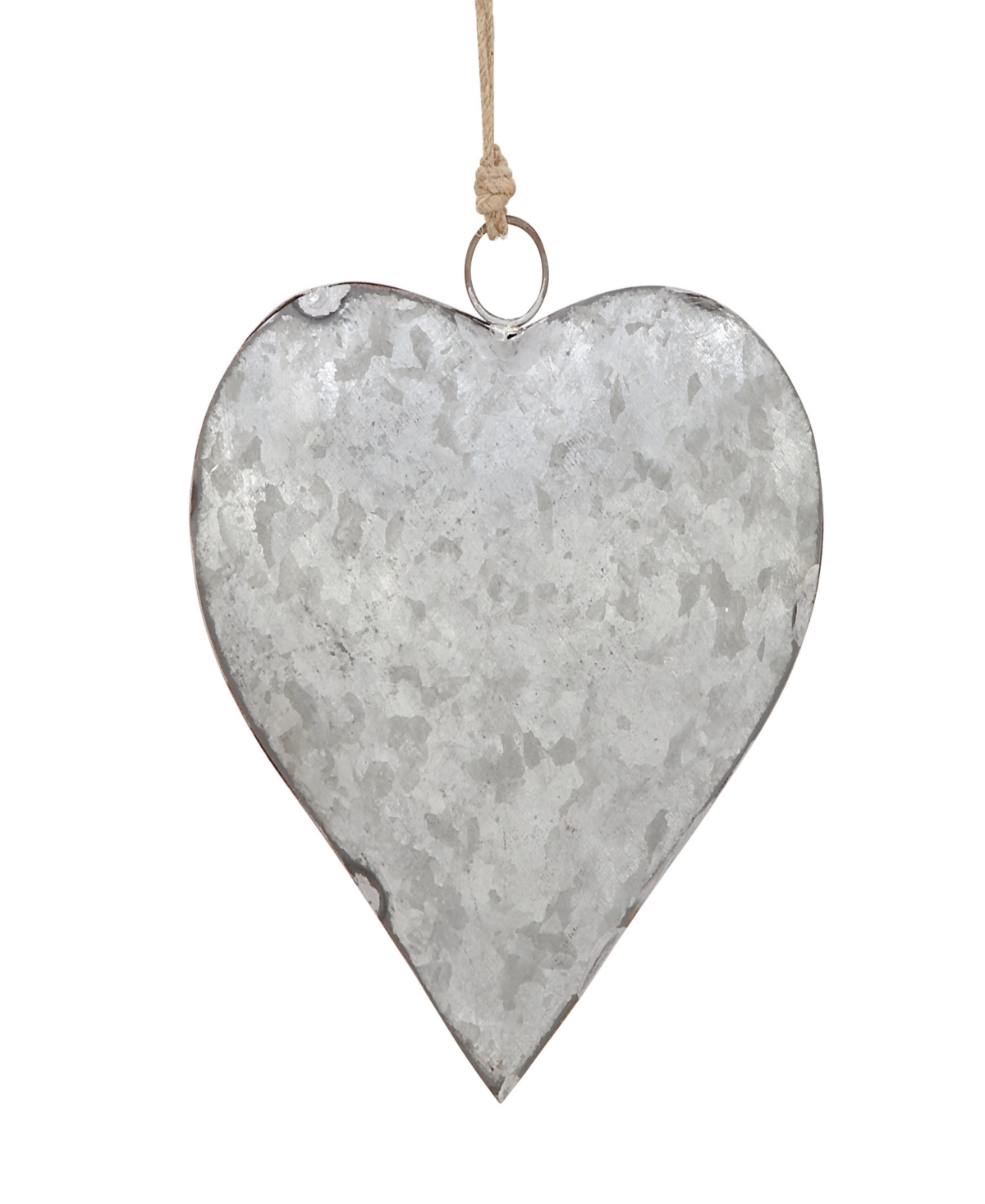 Rosemary Lane Metal Heart Tibetan Inspired Decorative Bell With Hanging Rope, Set Of 3 12", 17", 21"h In Gray
