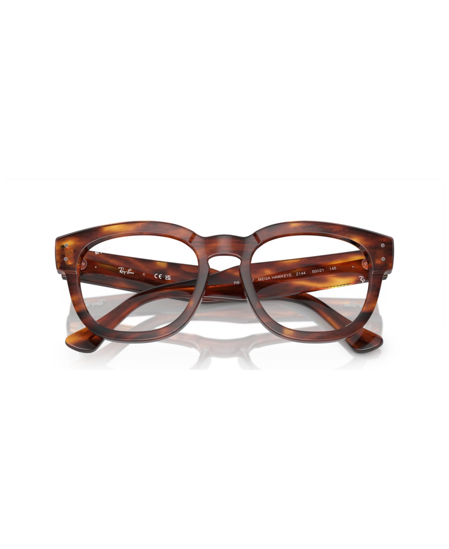 Очки Ray-Ban Unisex Square Plastic RB0298V Mega Hawkeye Optics Eyeglasses, цвет: Синий прозрачный синий — фото 9