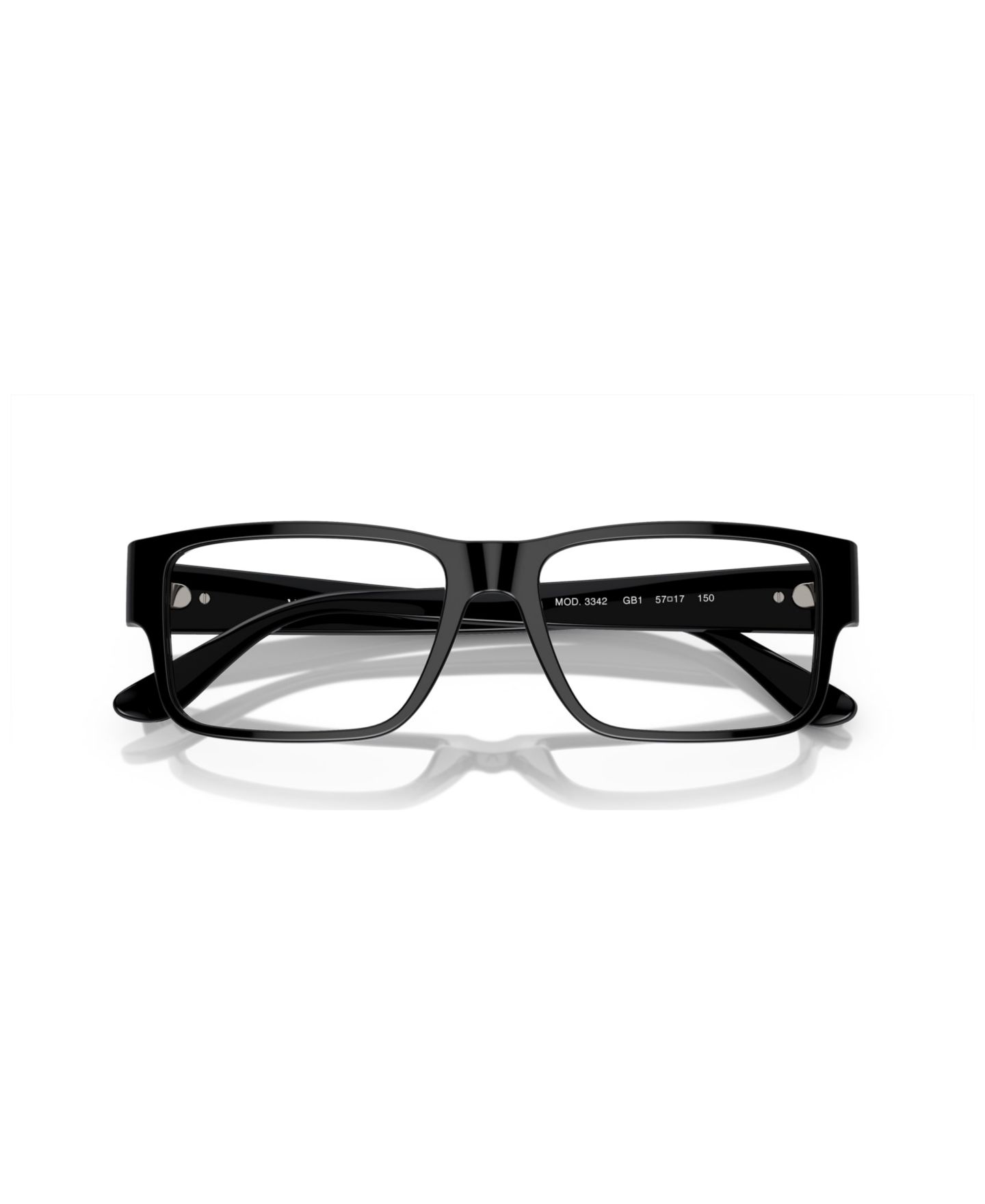 Мужские очки Versace Man Rectangle Plastic VE3342 Eyeglasses, цвет: Чёрный — фото 5