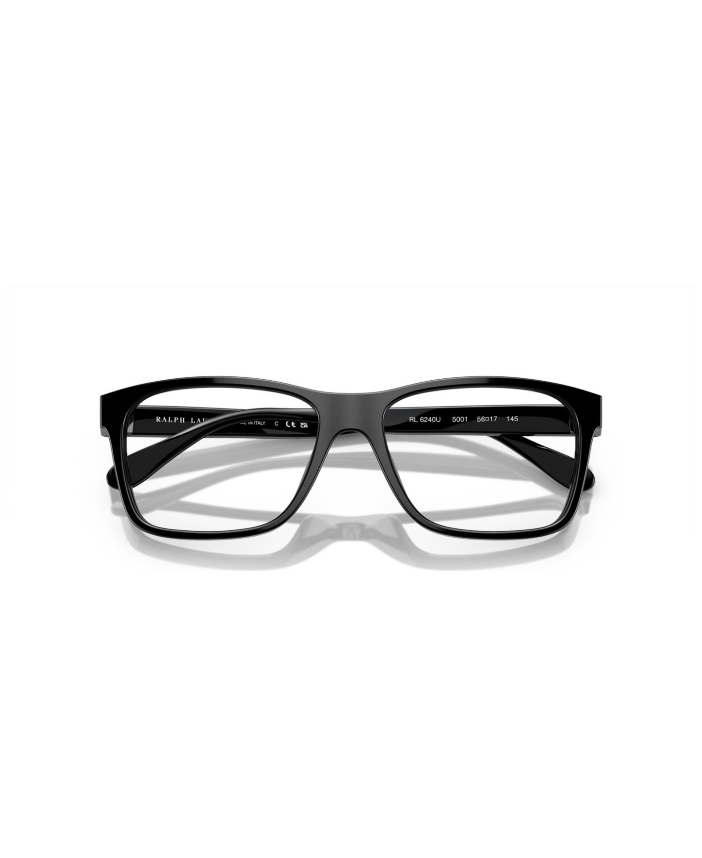 Мужские очки Ralph Lauren Man Rectangle Plastic RL6240U Eyeglasses, цвет: Чёрный — фото 11