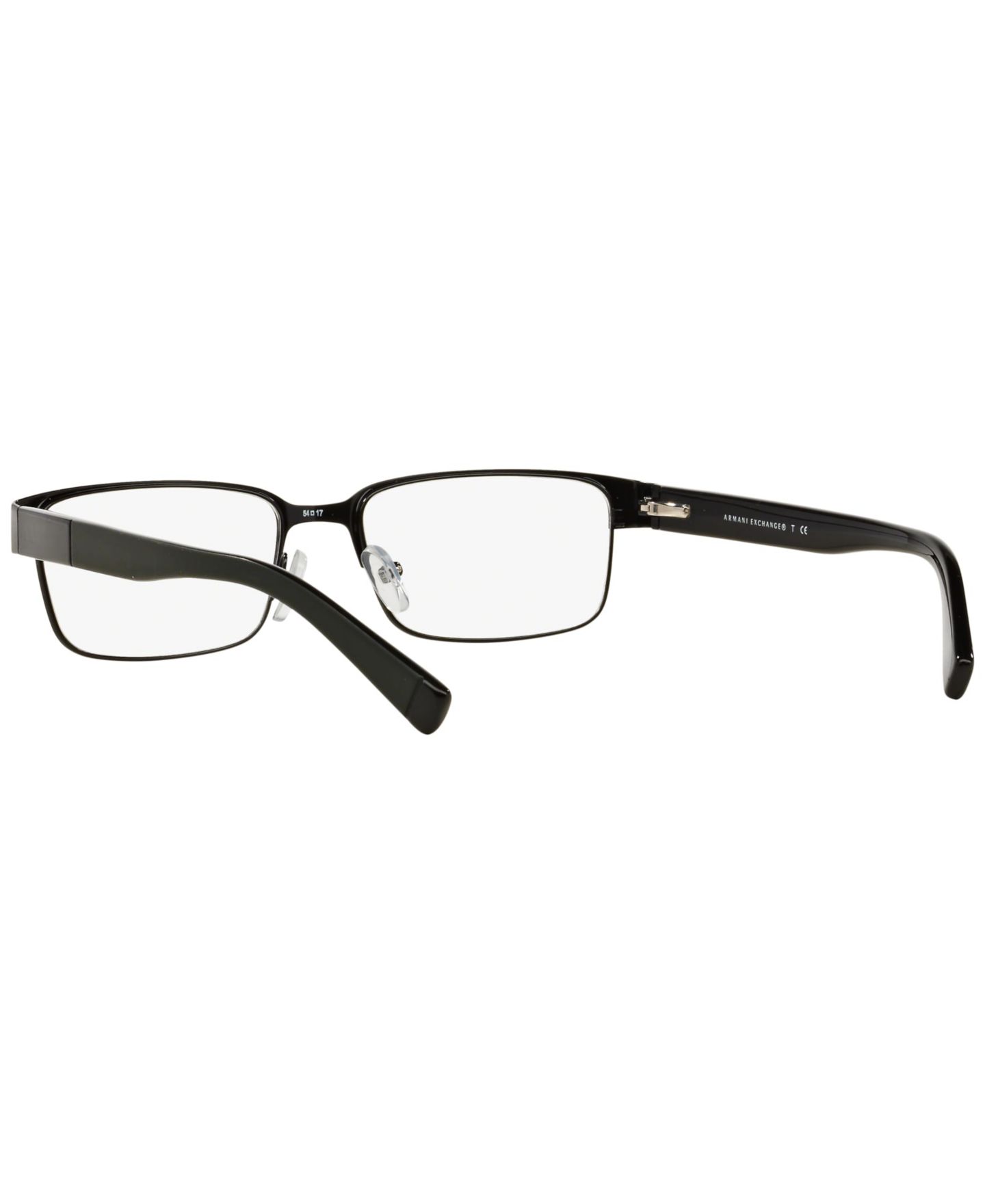 Мужские очки A|X Armani Exchange Man Rectangle Metal AX1017 Eyeglasses, цвет: Блестящий чёрный — фото 4