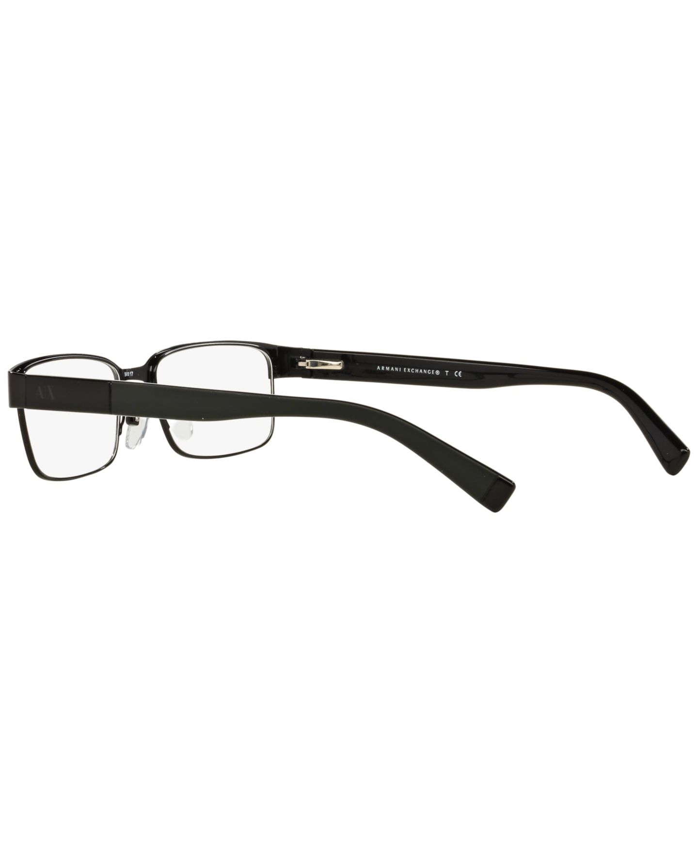Мужские очки A|X Armani Exchange Man Rectangle Metal AX1017 Eyeglasses, цвет: Блестящий чёрный — фото 5