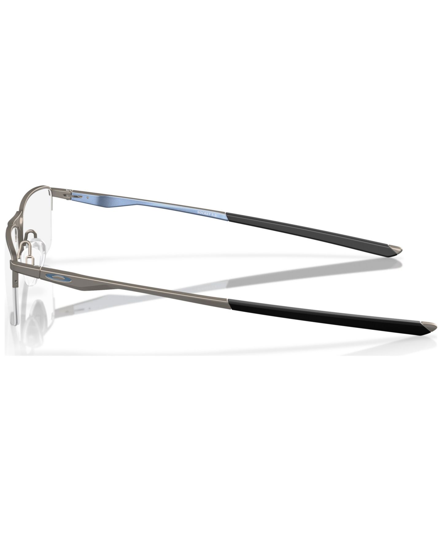 Мужские очки Celine Oakley Man Rectangle Metal OX3218 Socket 5.5 Eyeglasses, цвет: Графитовый — фото 4