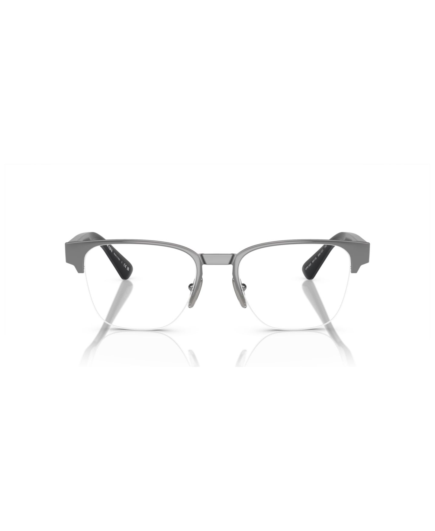 Мужские очки PRADA Man Pillow Metal PR A52V Eyeglasses, цвет: Графитовый металлик — фото 2