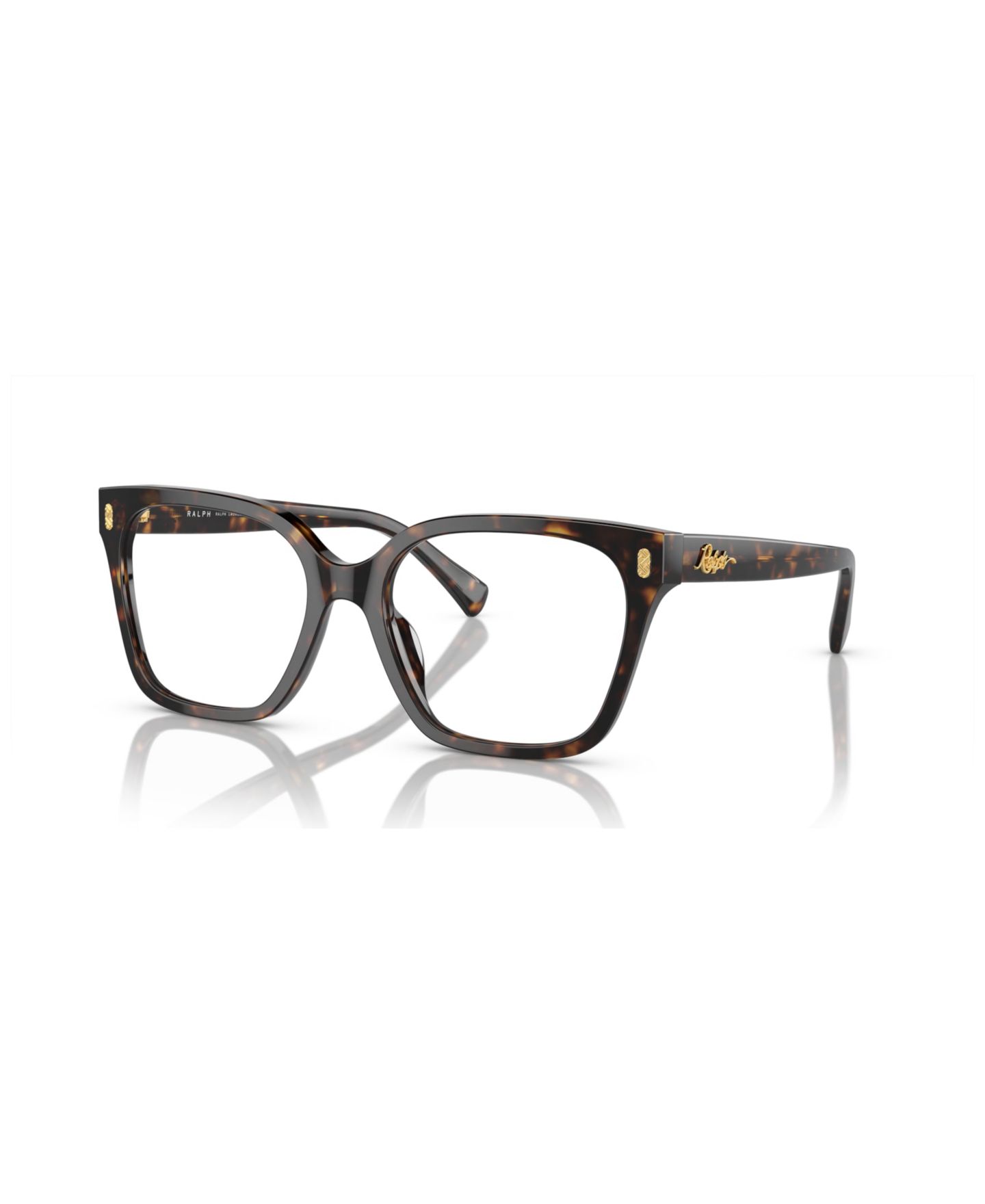 Женские очки Ralph by Ralph Lauren Ralph Woman Square Plastic RA7158U Eyeglasses, цвет: Блестящий тёмный гавана — фото 1