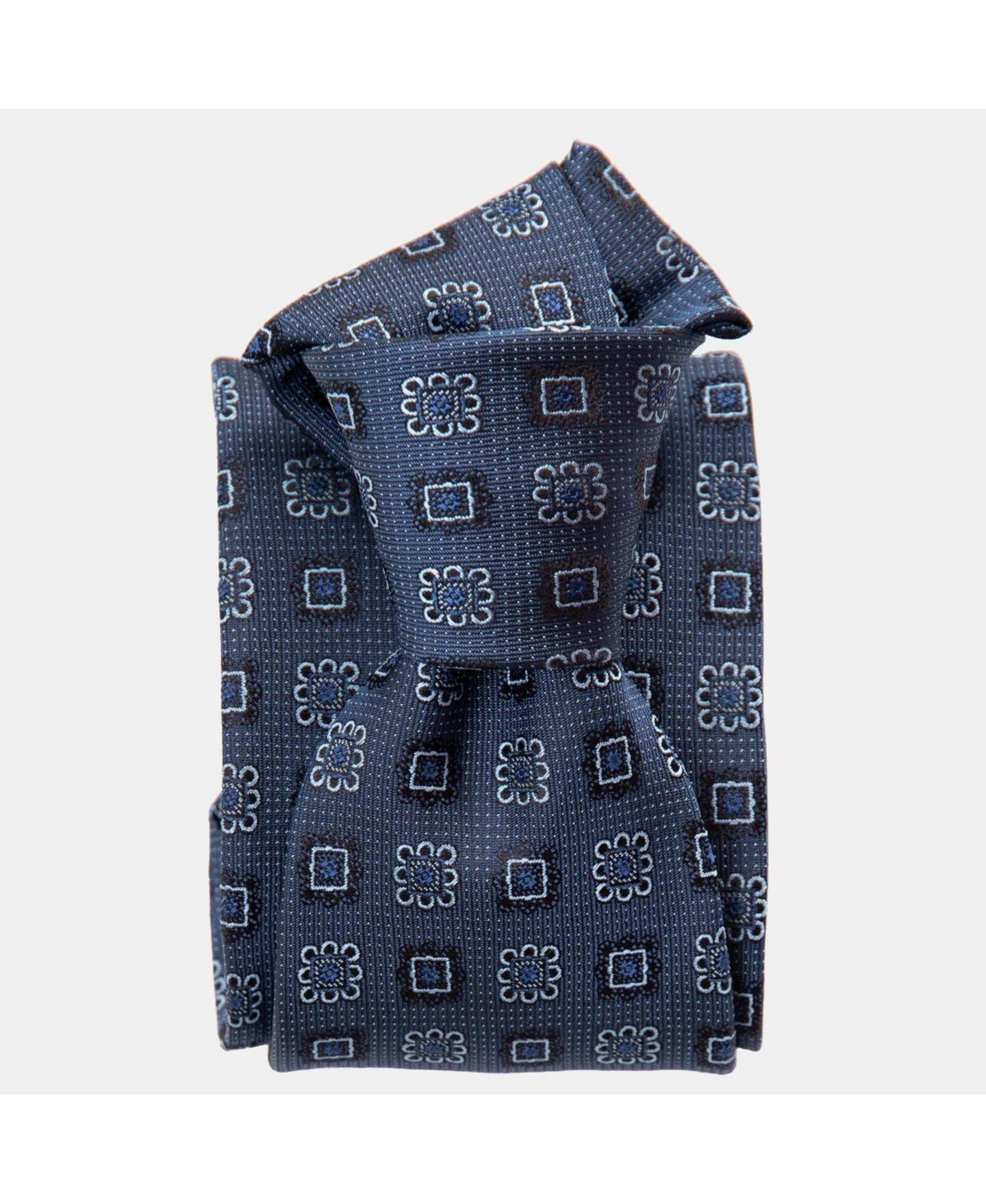 Мужские галстуки Elizabetta Trento - Silk Jacquard Tie for Men, цвет: Синий — фото 1