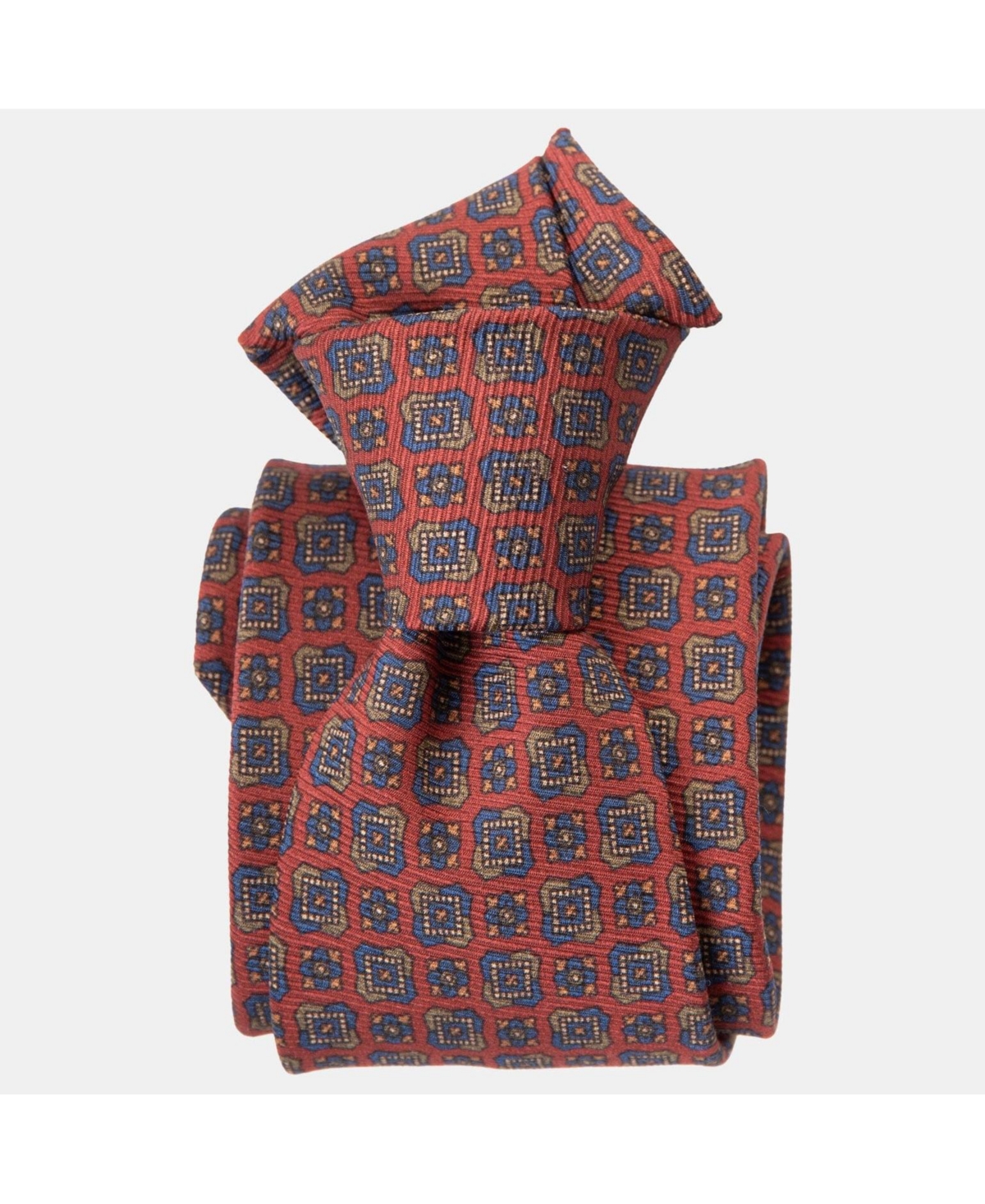 Parma - Printed Silk Tie for Men - Amber yellow