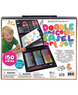 Budding Artist Pop-up Easel Doodle Color Art Set, 150 Pieces