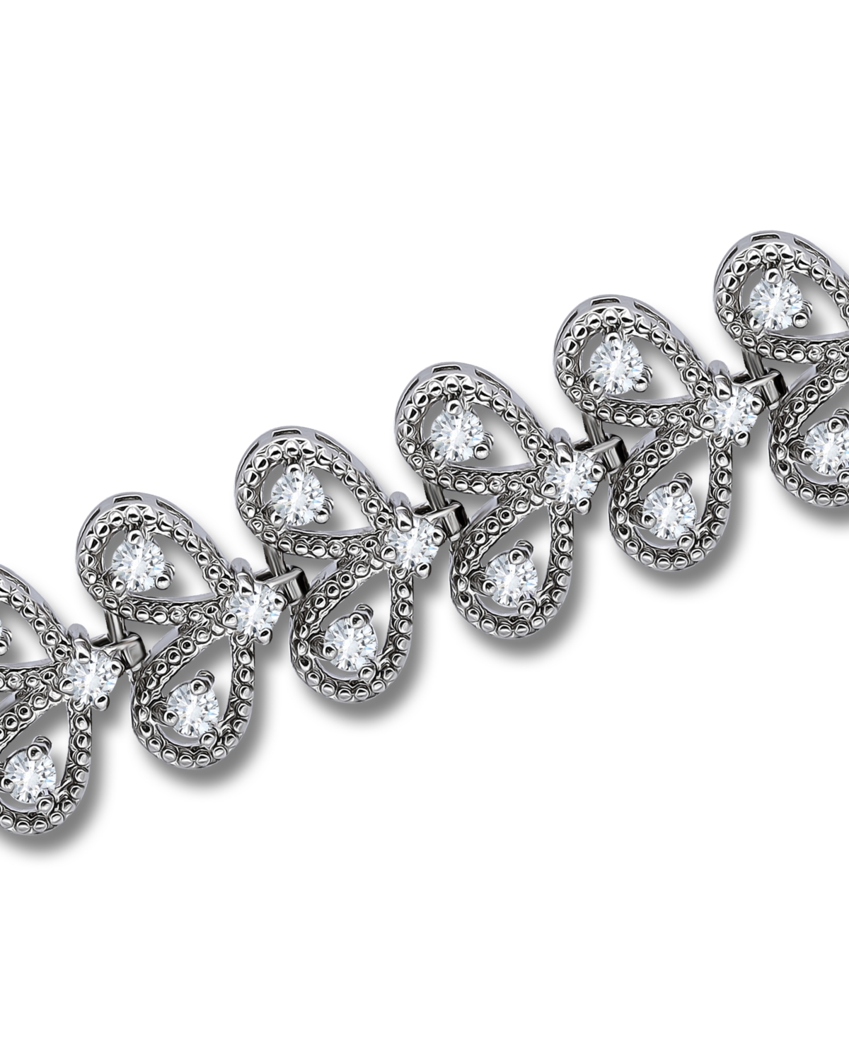 MACY'S MACY'S CUBIC ZIRCONIA LEAF DESIGN BRACELET 