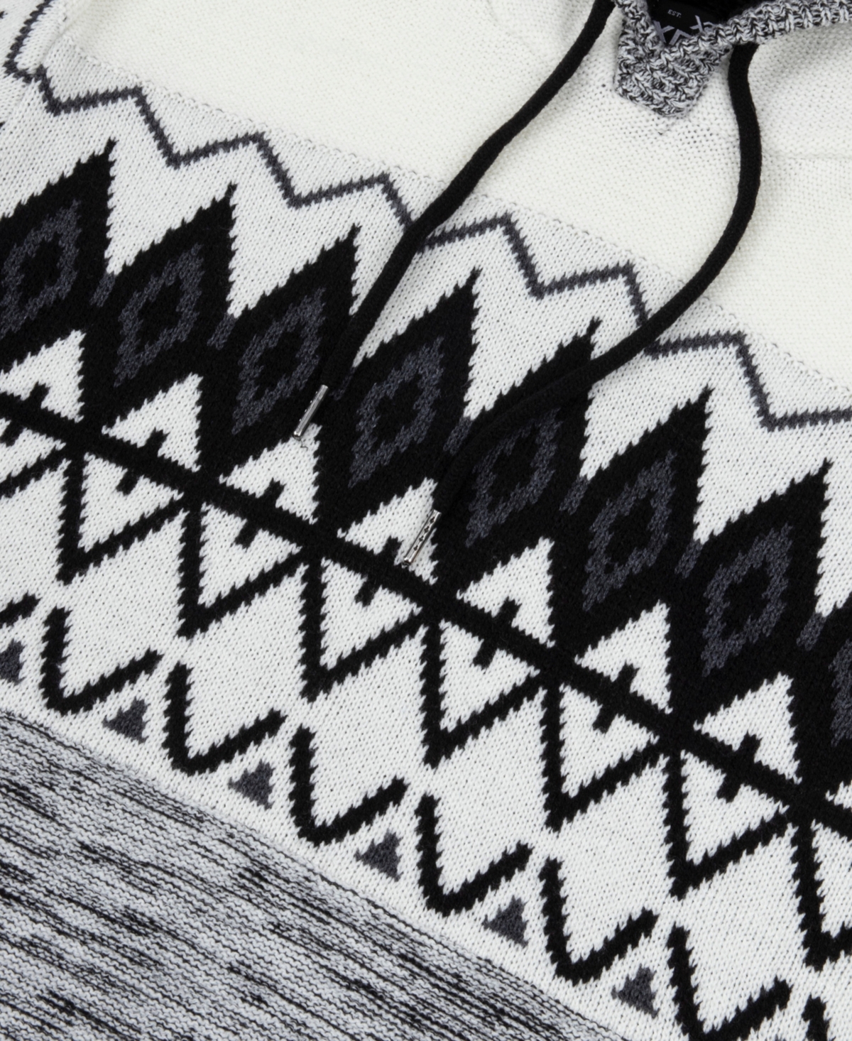 X-Ray Men's Color Blocked Pattern Hooded Sweater