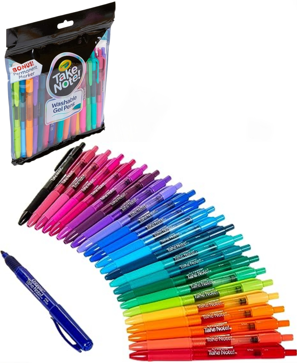 Crayola - Colored Gel Pens Washable 24 Count In Multi