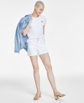 Levi's Women's Mid Rise Mid-Length Stretch Shorts - Macy's