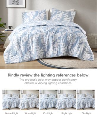 Aria Floral Print Reversible 2-Pc. Comforter Set, Twin/Twin XL