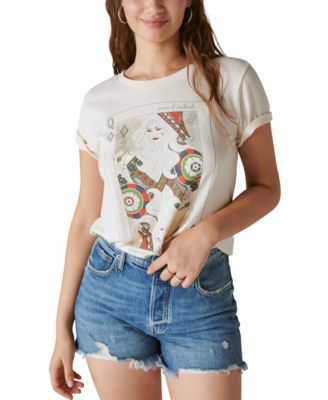 Lucky Brand - Women's Queen Of Cocktails Graphic-Print T-Shirt