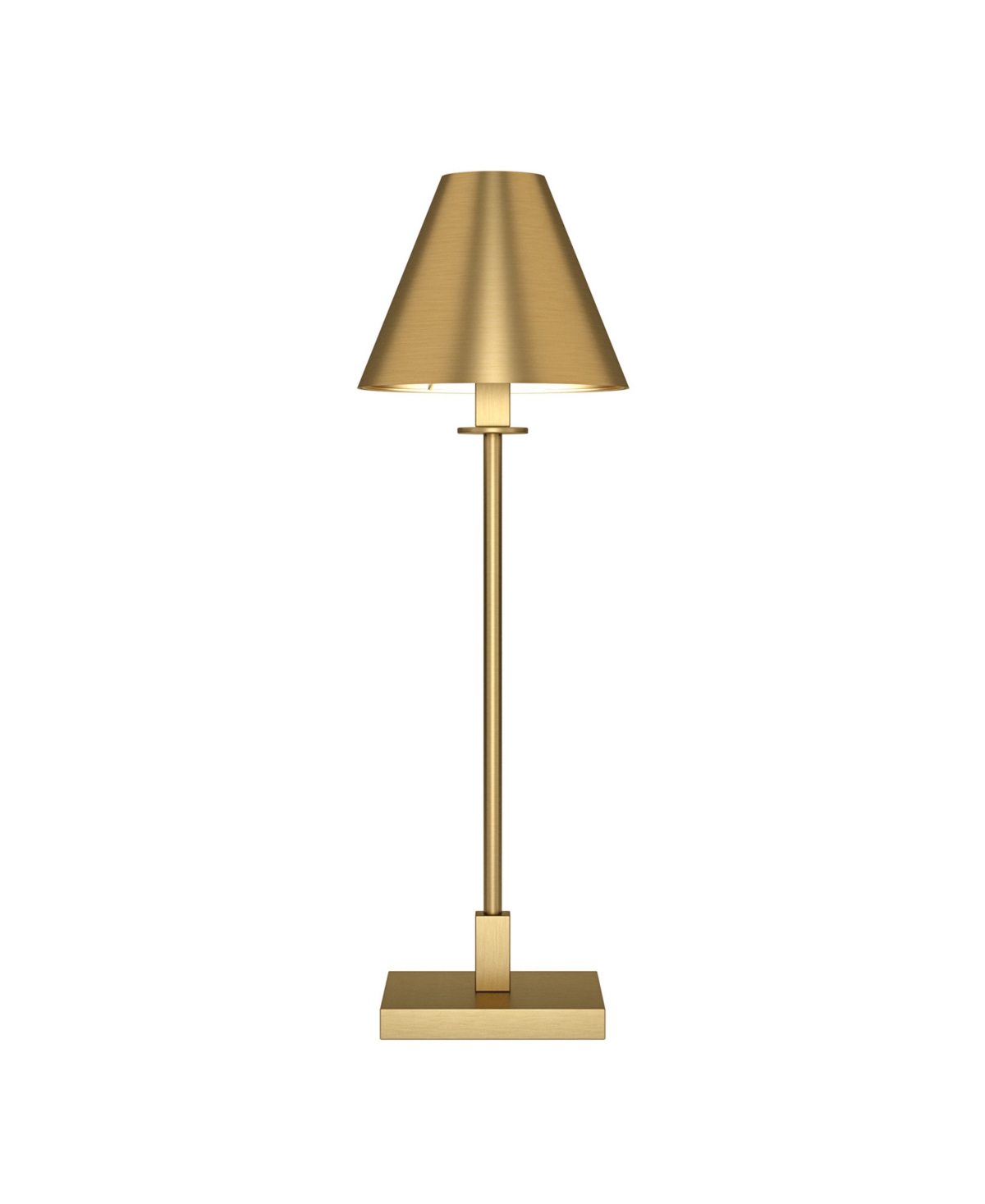 Hudson & Canal Clement 28" Tall Table Lamp With Metal Shade In Brass