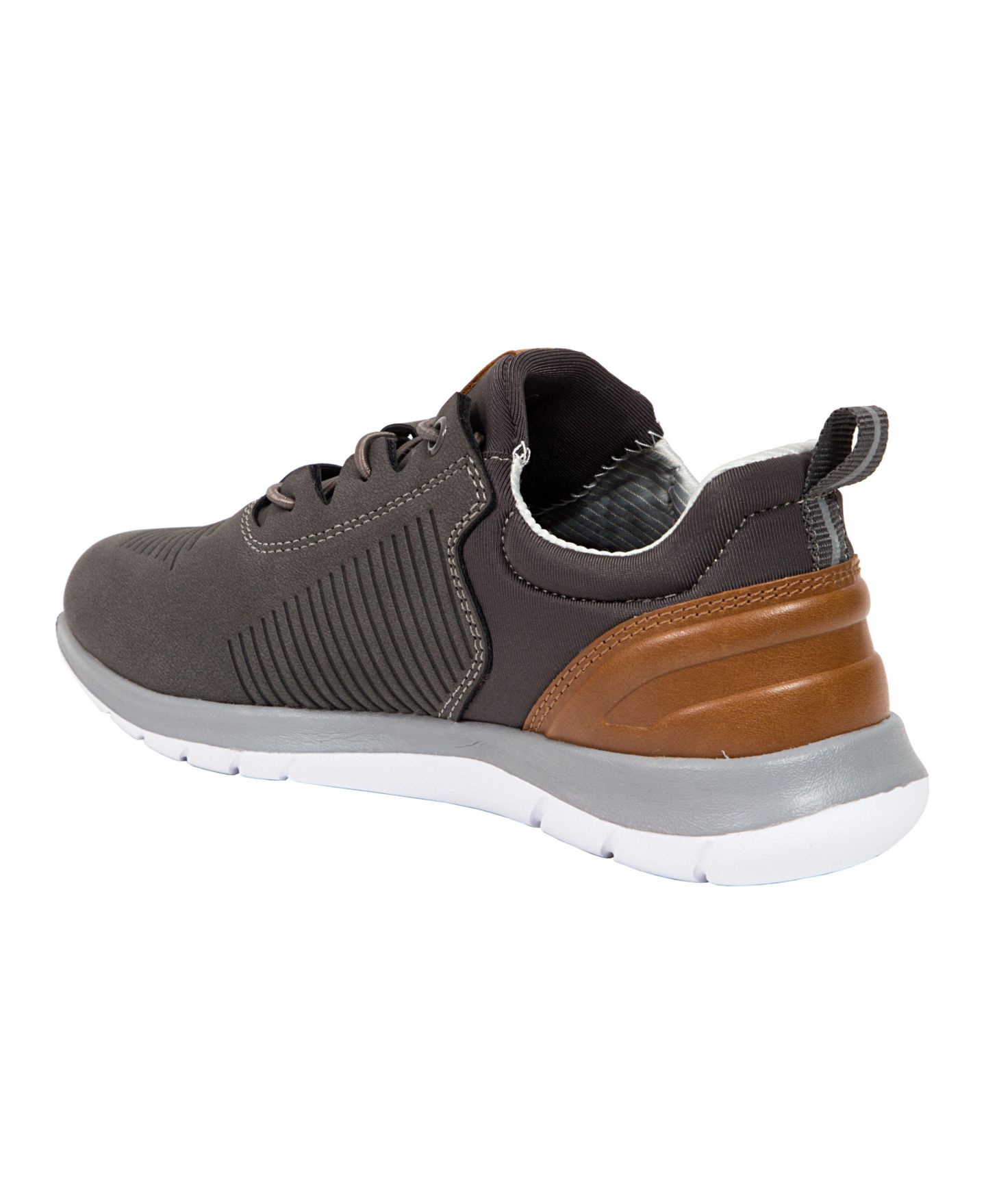 Кроссовки DEER STAGS Jack Junior Bungee Lace Dress Fashion Sneakers для мальчиков, цвет: Серый / Коричневый — фото 8