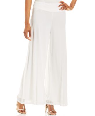 wide leg chiffon evening pants