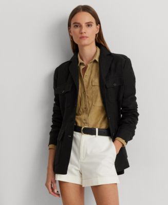 Lauren Ralph Lauren Women's Belted Cotton-Linen Herringbone Jacket