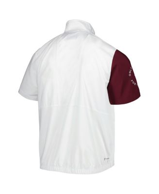 Men's White Texas A&M Aggies M STM AEROREADY Quarter-Zip Jacket