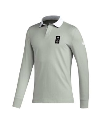 Men's 2023 Player Gray Philadelphia Union Travel Long Sleeve Polo Shirt