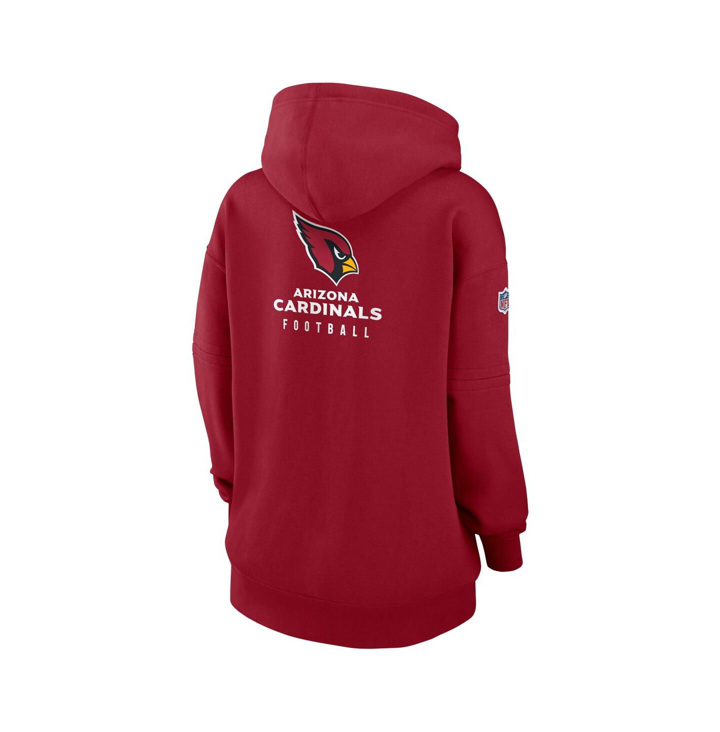 Женское худи Nike Cardinal Arizona Cardinals 2023 Sideline Club Fleece Pullover — фото 3