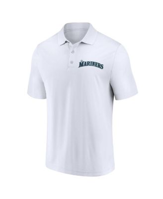 Men's Navy, White Seattle Mariners Two-Pack Logo Lockup Polo Shirt Set
