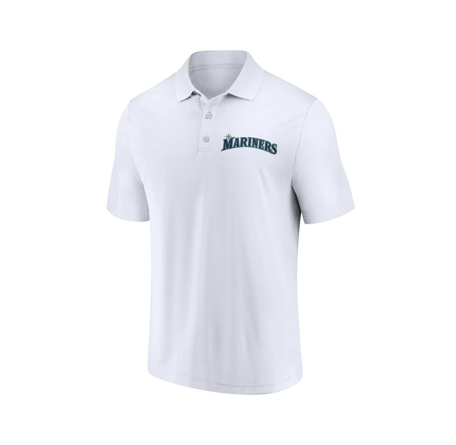 Men's Navy, White Seattle Mariners Two-Pack Logo Lockup Polo Shirt Set