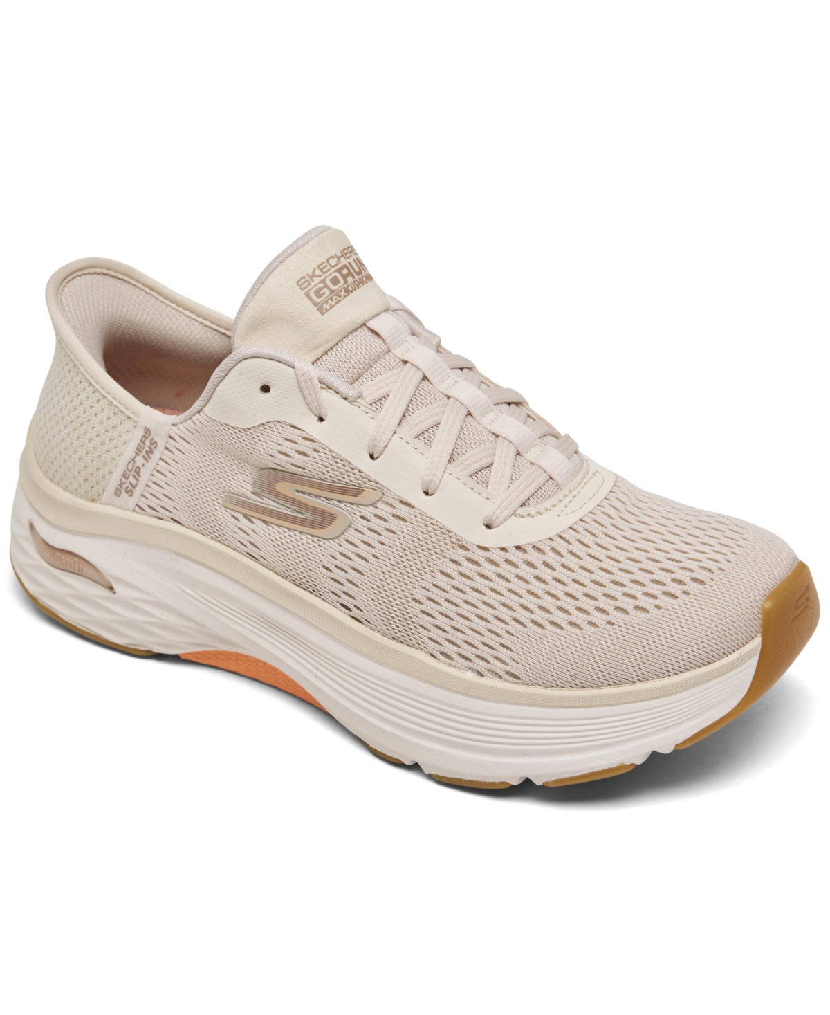 Skechers Women's Slip-ins Max Cushioning Af In Natural,peach