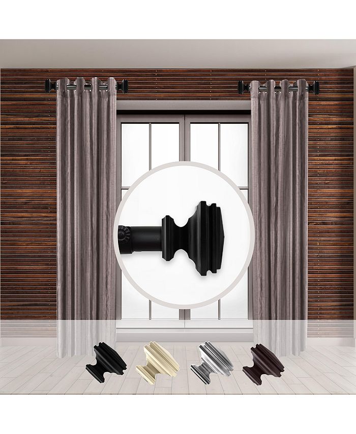 Rod Desyne Bedpost 1" Side Curtain Rod 1220" (Set of 2) Macy's