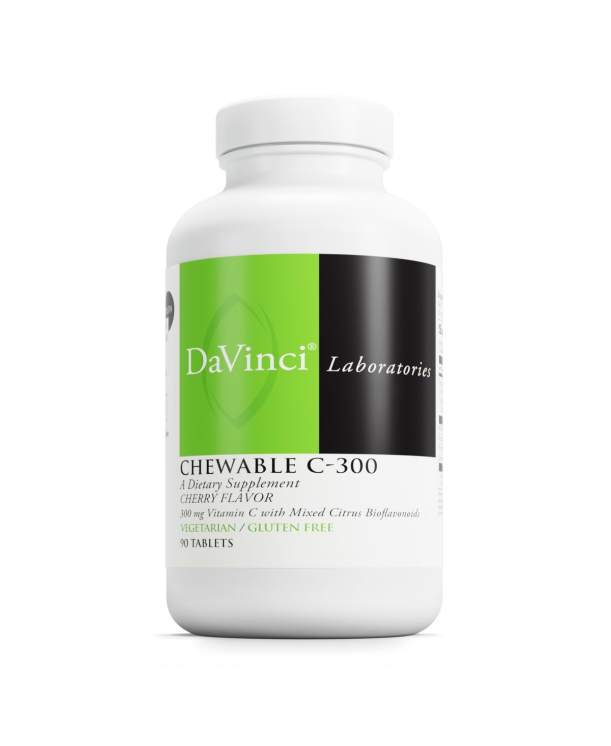 DaVinci Labs Chewable C-300 - Vitamin C Supplement to Support Immune Health, Cholesterol and Collagen Production - With Vitamin C, Pectin and More - G