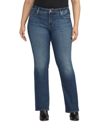 Plus Size Elyse Mid-Rise Comfort-Fit Slim Bootcut Jeans 