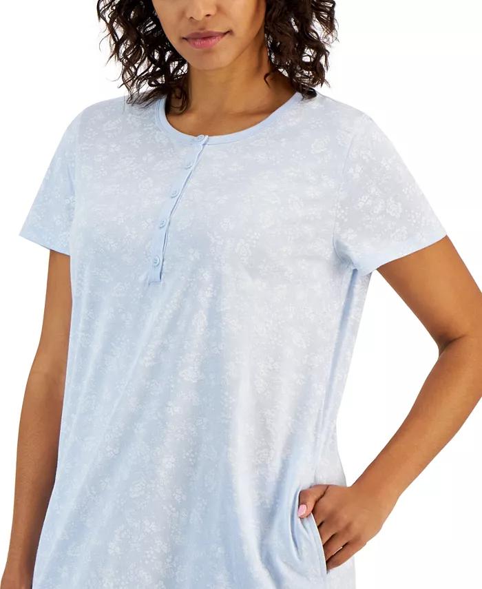 Women's Cotton Printed Nightgown - thumbnail 9