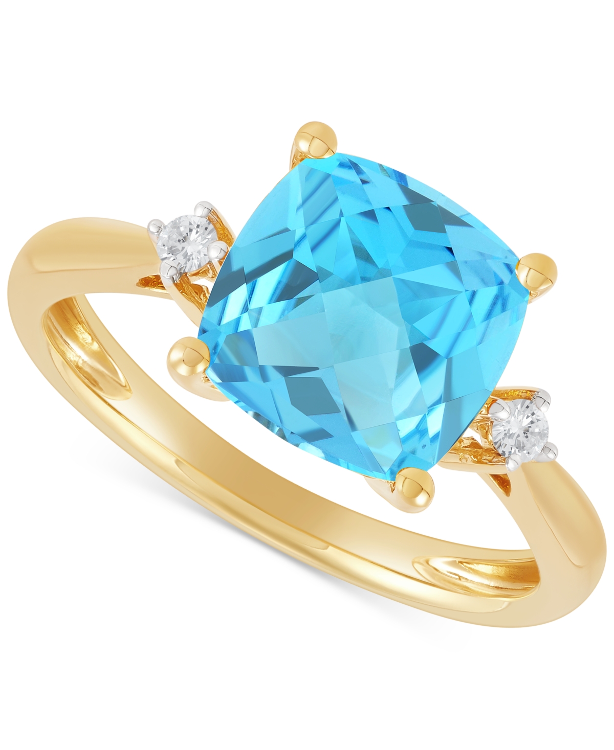 Macy's Amethyst (2-3/4 Ct. T.w.) & Diamond (1/20 Ct. T.w.) Ring In 14k Gold (also In Swiss Blue Topaz, Citr