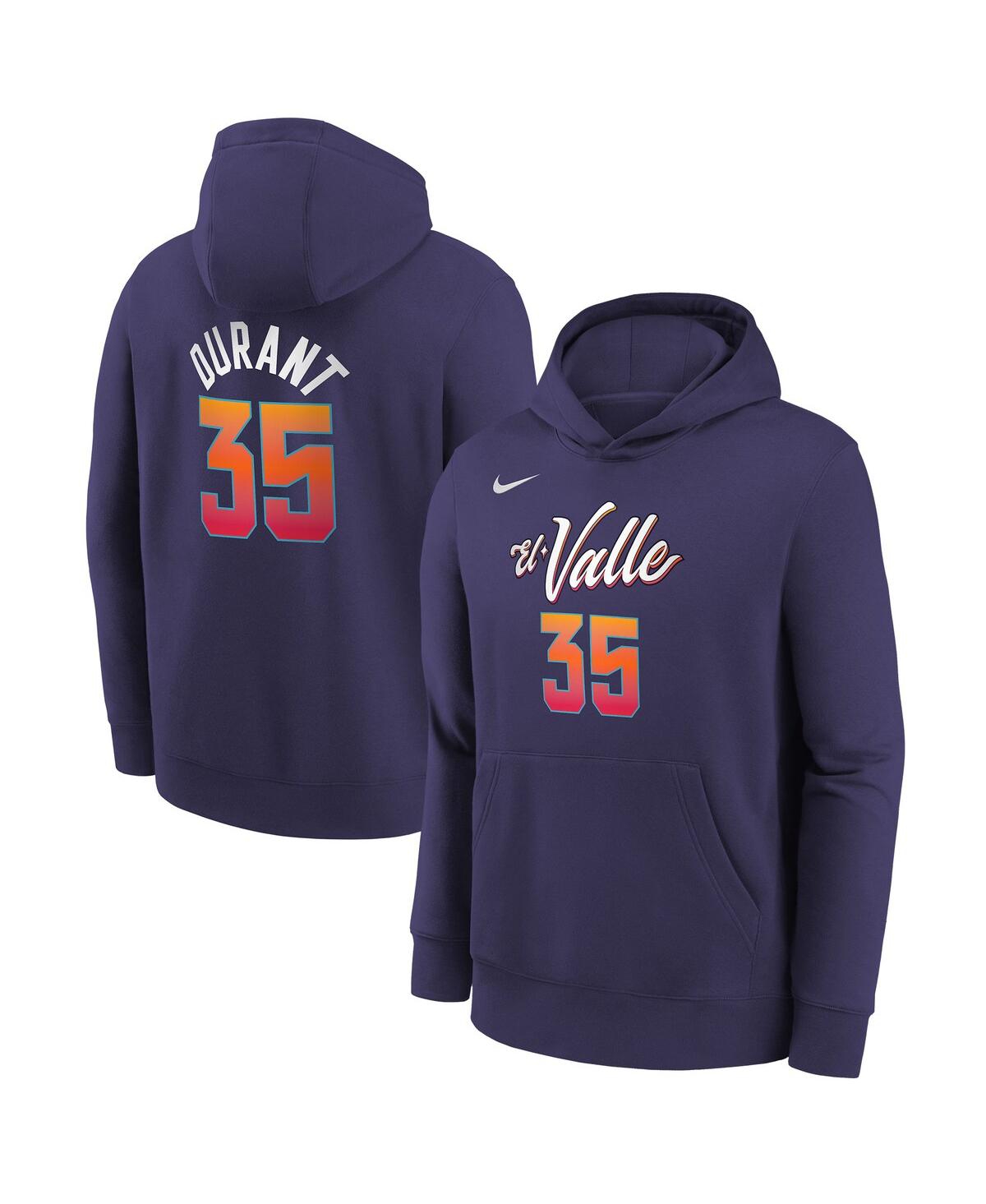 Shop Nike Big Boys  Kevin Durant Purple Phoenix Suns 2023/24 City Edition Name And Number Pullover Hoodie