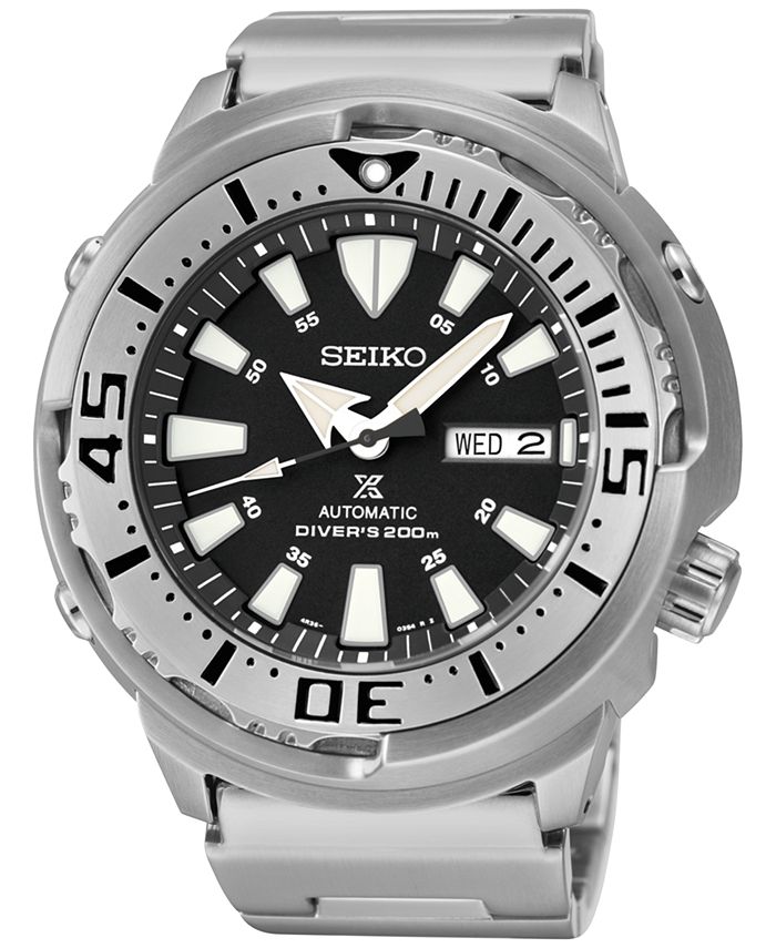 Seiko Men's Automatic Prospex Diver Stainless Steel Bracelet Watch 47mm  SRP637 & Reviews - Macy's