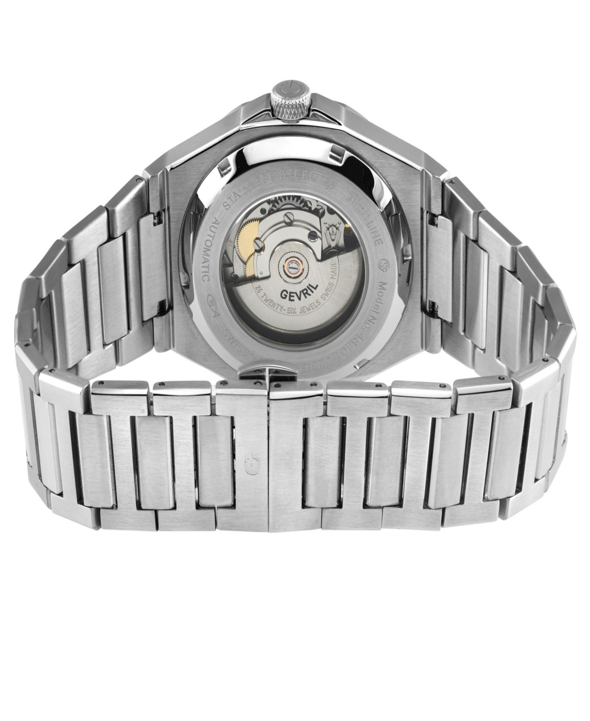 Shop Gevril Men's High Line Silver-tone Stainless Steel Watch 43mm